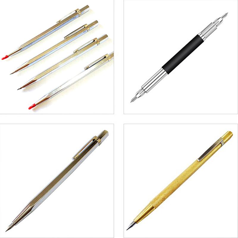 1Pc Alloy Tungsten Steel Tip Double End Sharp Scriber Pen Ceramics Glass Shell