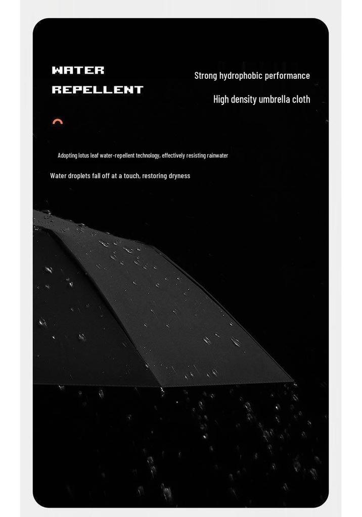 24-Rib Automatic Folding Umbrella with UV Protection for Sun and Rain.
