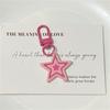 Cool Sweet Y2k Star Key Chains Rose Red Pink Star Keyring Five-Pointed Star Pendant  Car Ornaments