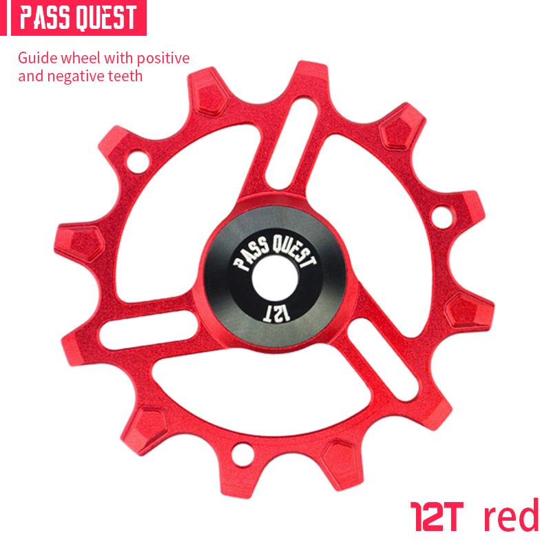 New PASS QUEST 12T/14T METEOR Narrow/Wide Derailleur Gear guide wheel 5mm Center Diameter bike accessories 12T Red