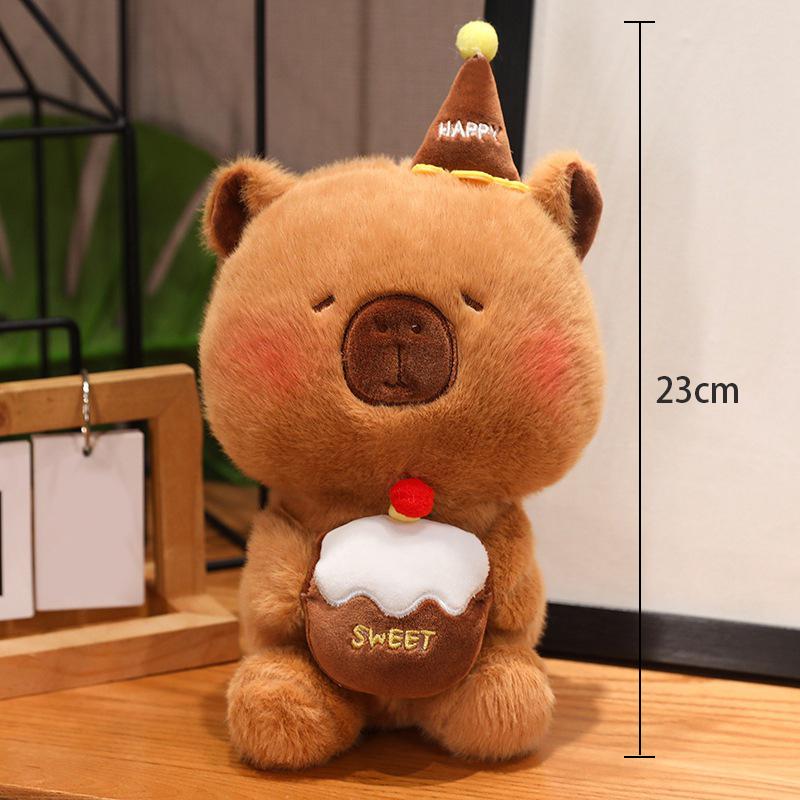 

Подушка для сна в виде медведя на день рождения, плюшевая игрушка в виде капибары из мультфильма, детский подарок 23 см