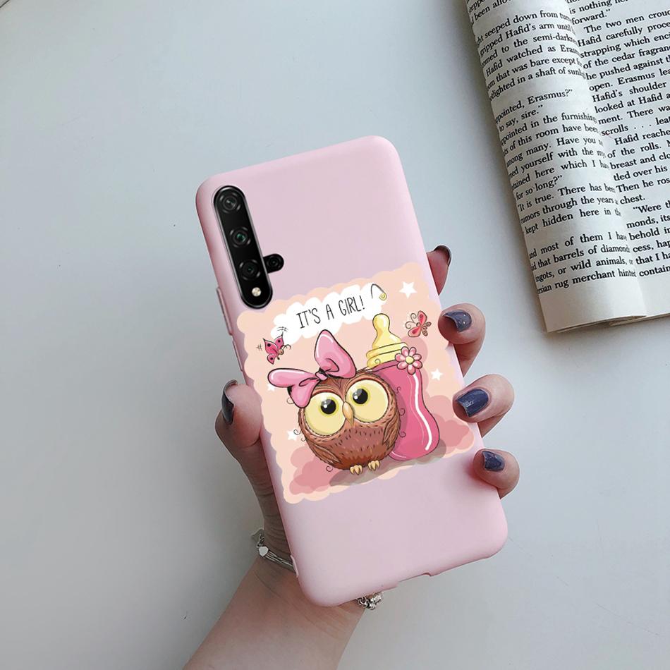 For Honor 20 Case Cartoons Love Heart TPU Funda For Huawei Honor 20 Pro Lite YAL-L21 YAL-L41 20S MAR-LX1H Back Cover Phone Case