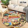 Spy Family Round Area Rug Carpet Rug For Living Room Bedroom Sofa Playroom Decor Nonslip Floor Mat