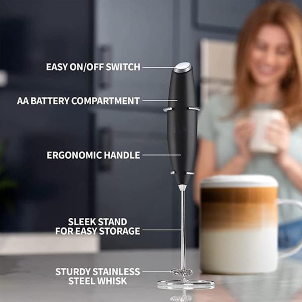 

Handheld Egg Beater Automatic Immersion Blender High Quality Coffee Blender Home срібний