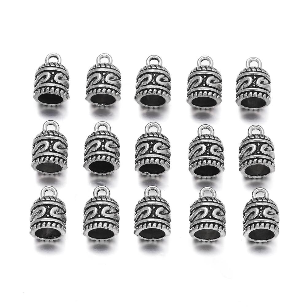 10pcs/Lots Alloy End Tip Tassel Caps Beads Cap End Cap for Beaded Charm Connectors DIY Jewelry Accessories Making Supplies