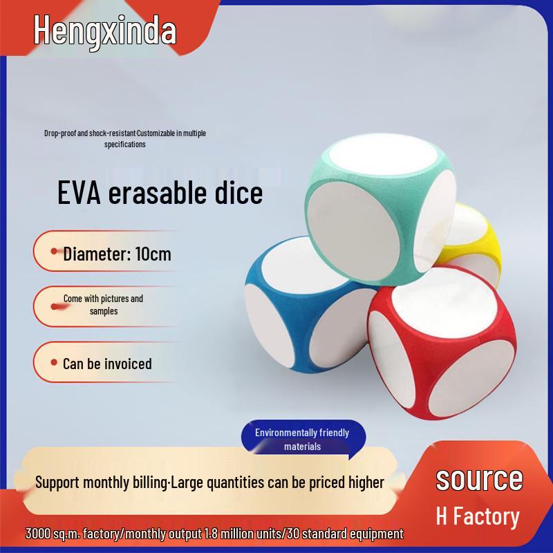 Multicolor Erasable EVA Dice – Creative Educational Toys for Classrooms