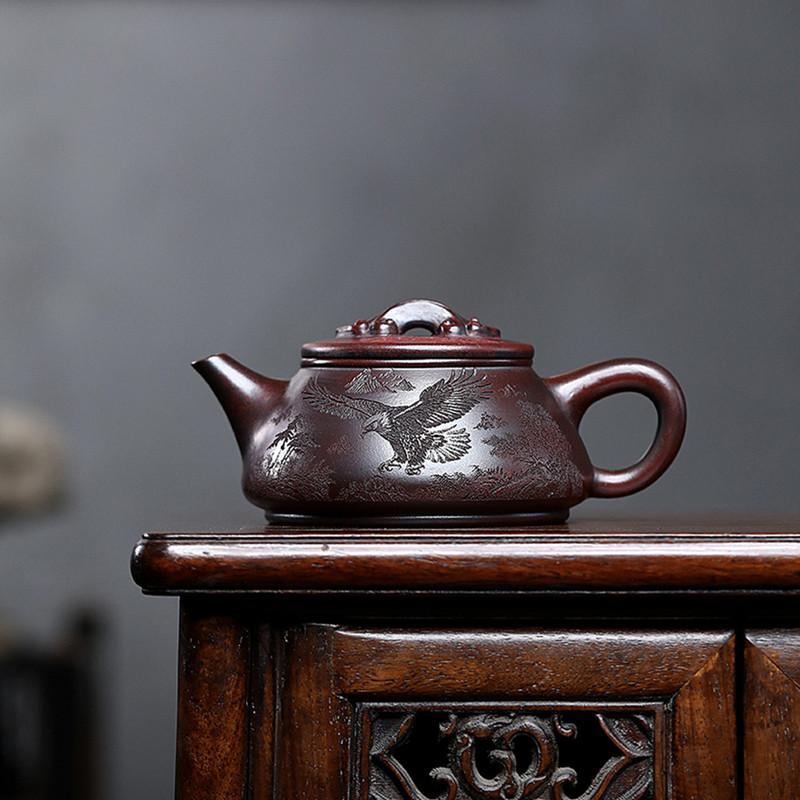 

Chinese Yixing Purple Clay Teapots Household Handmade Bird Tea Pot Beauty Tea Infuser Kettle Raw Ore Zisha Teaware Tea Set 310ml