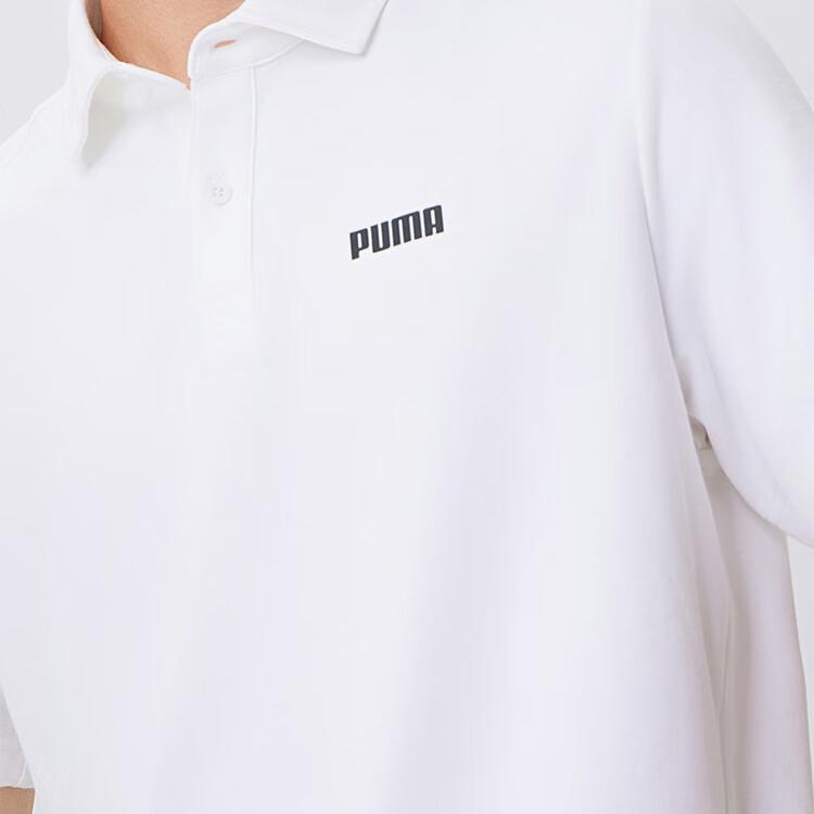Puma Rad/Cal Casual Moisture-Wicking Quick-Dry Sun Protection Short Sleeve Polo Shirt Men Polo Shirts White 690191-02