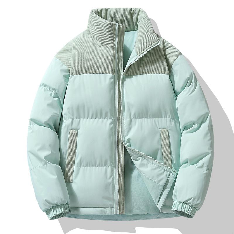 

Padded Clothes Couple Winter Thickened Warm Bread Clothes Padded Clothes Padded Jacket Men 4XL світло-зелений колір