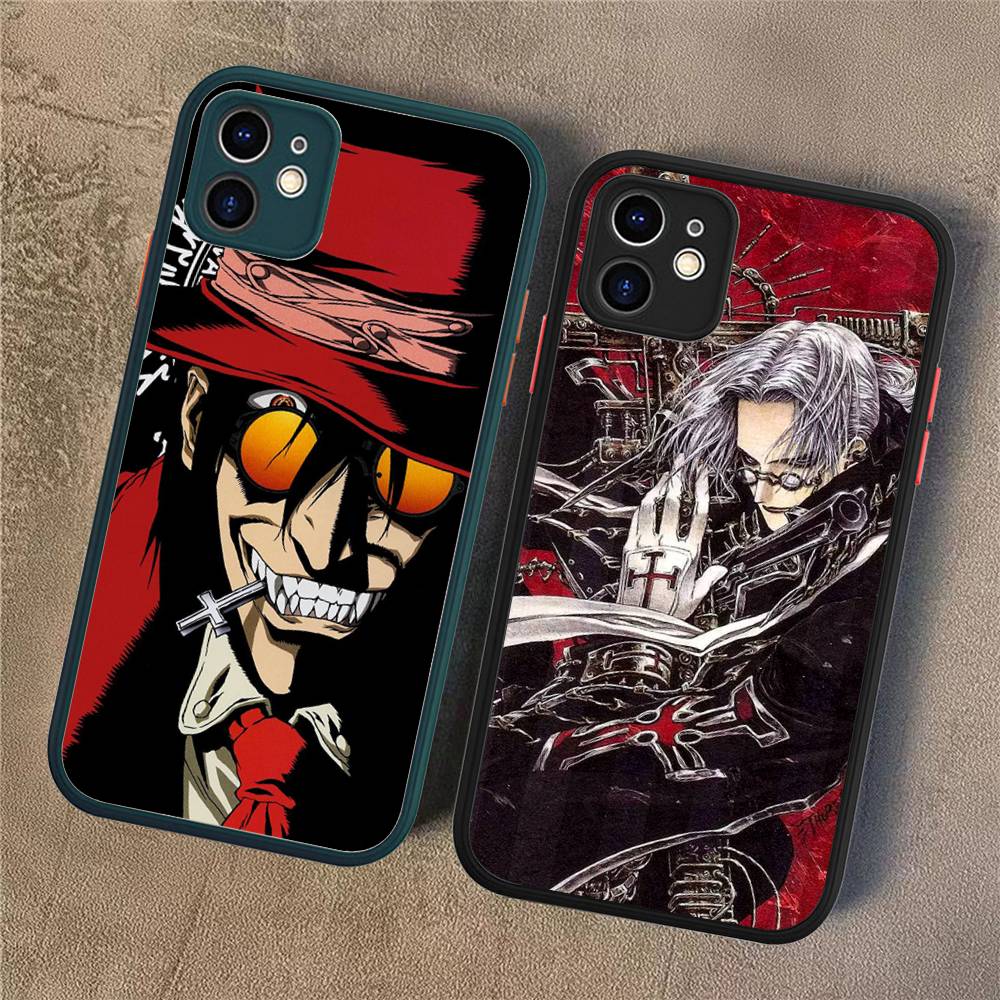 Horror Anime Hellsing Phone Case For IPhone 16 15 14 11 12 13 Pro Max Plus 12 XS Max Back Cover Matte Case