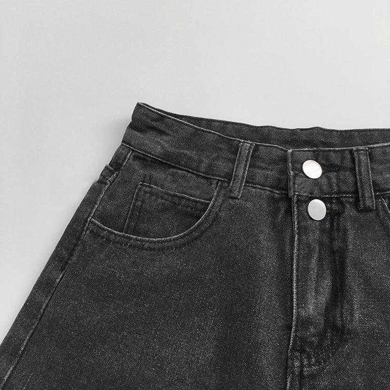 Pants Classic and Minimalist Fashion Versatile Women's Summer Broken Wide-legged Pants A Word Loose Burlap Shorts Female Denim Shorts Individuality