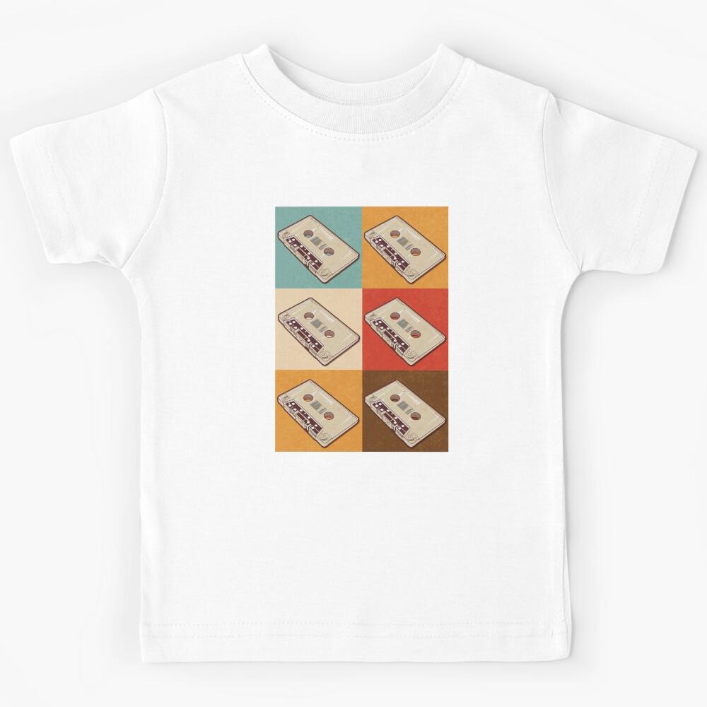 Retro Artistic Popart Mixtape Vintage Cassette Tape 80s Gift Kids T-Shirt 100