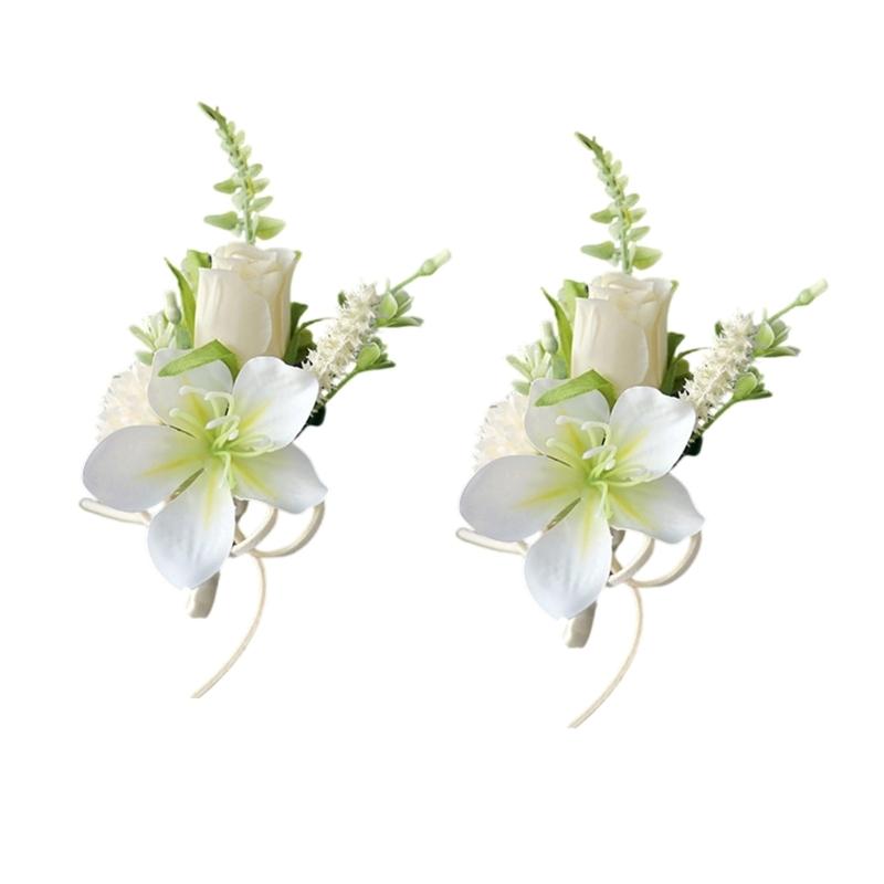 Wedding Boutonnieres Flower Decoration Corsage Flower Artificial Floral Wedding Props Elegant Flower Decors
