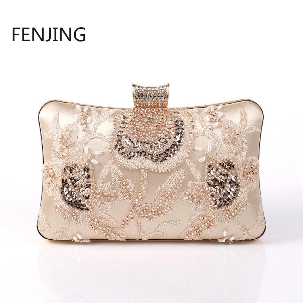 Shinny Glitter Evening Bags Beading Banquet Clutches Diamonds Sequined Chain Handbags Female Shoulder Crossbody Bags Luxury Sac