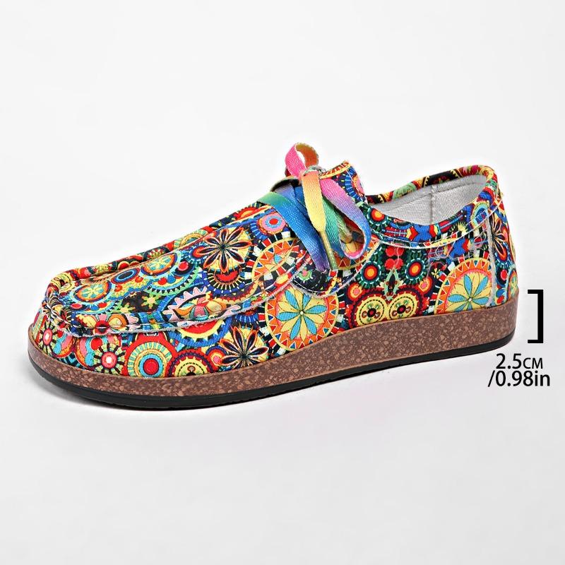 New Large-sized Lace-up Low-top Women's Lazy Canvas Flat Single Shoes