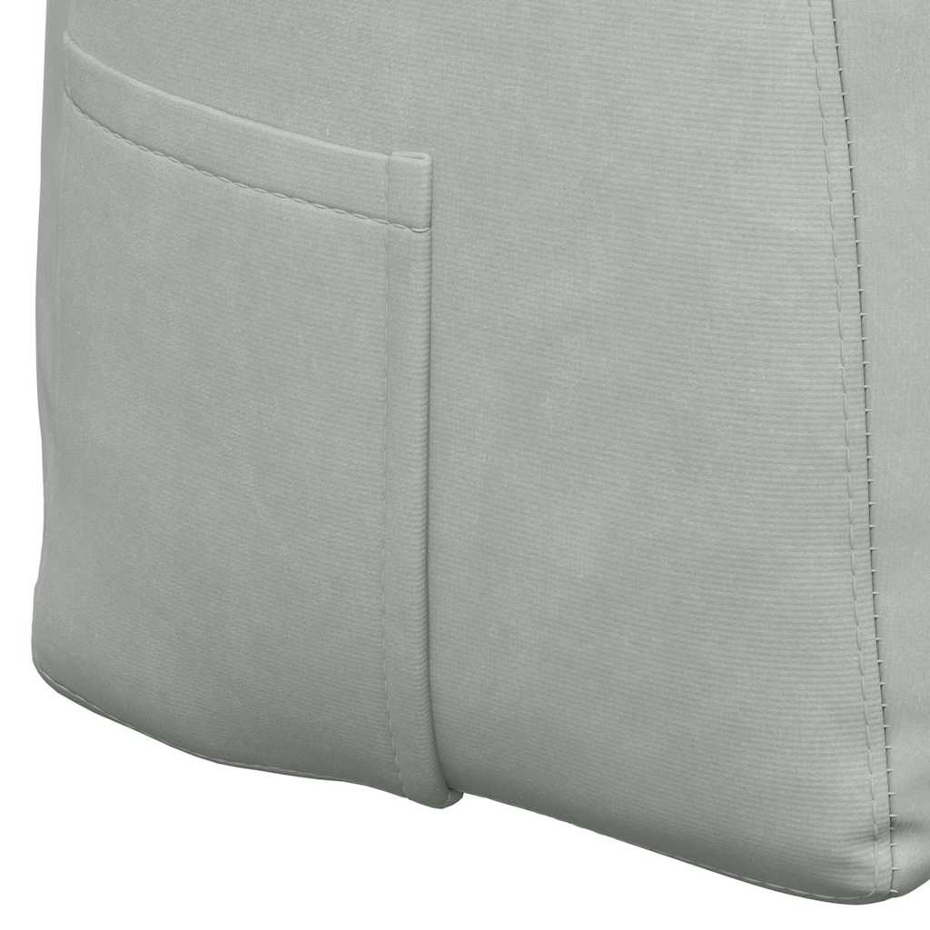 Back Pillow Light Gray 120 x 24 x 50 cm Velvet
