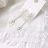 White Japan Dangle Transparent Crystal Petal Fashion Small Drop Earrings Ear Studs Jewelry Eardrop