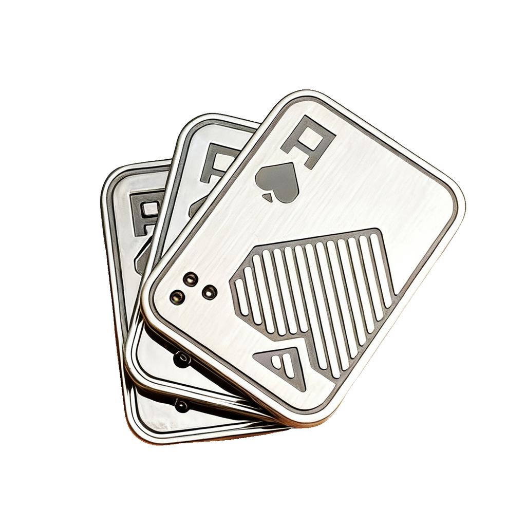 Three Layer Aaa Poker Fidget Slider Metal Edc Toys Portable Adhd Relief Tool Anxiety Stress Relief Toys For Adults Office Relax