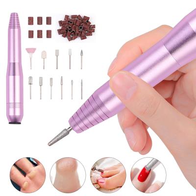 Elektrischer Nagelbohrer mit 11 Bohrern, Schleifbändern, 16.000 U/min, einstellbare professionelle Nagelfeilenmaschine, tragbare Entfernung von Acryl-Gel-Nagellack
