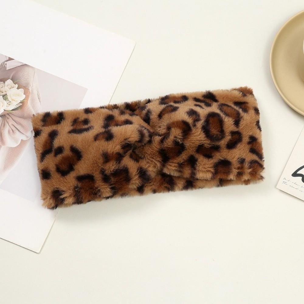 Wide Brim Elastic Headbands Leopard Print Warm Turban New Hair Accessories  Autumn Winter