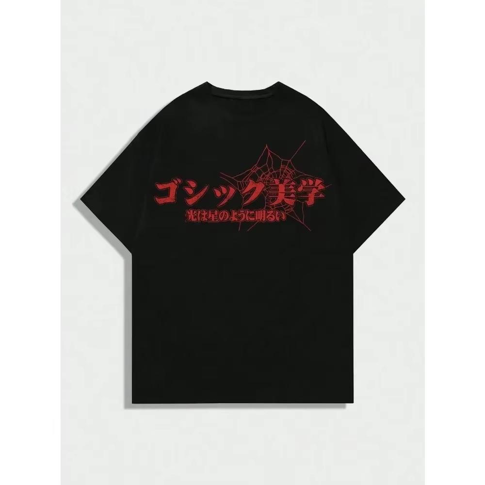 Japan Anime Graphic Cotton T-shirt Unisex Men Women Luxury Fashion Brand Big Size Top Casual Short Sleeve Streetwear Tee S-3XL