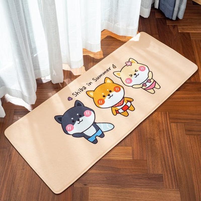 New Cartoon Mat Lovely Animals Shiba Inu Dog Penguin Pattern Carpet Bedroom Living Room Floor Rugs Home Decor Doormat Mat