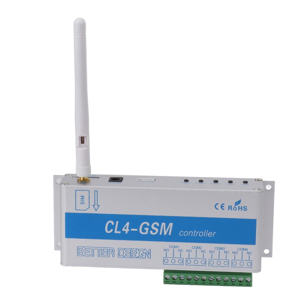 SMS GSM Gate Opener IP30 Protection Aluminum Remote Control Relay Switch for Garage Hangar Warehouse