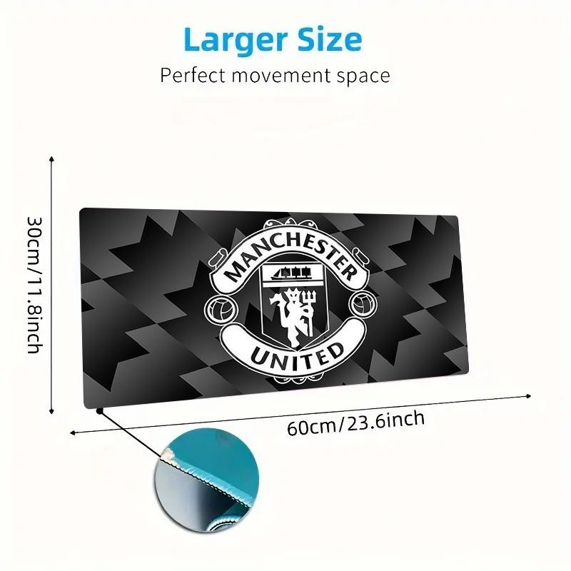 Manchester United Print  Cushion Non-slip Laptop Tablet Big Mousepad XXL Mat Mini PC Playmat With Lock Edge