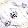 Charms Unicorn Mom Heart 925 Bead Colorful Zircons Unicorn