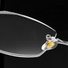 Blue Light Myopia Glasses Women Ultralight Rimless Prescription Glasses -100 To -500 Female Shiny Diamond Leg Computer Eyewear