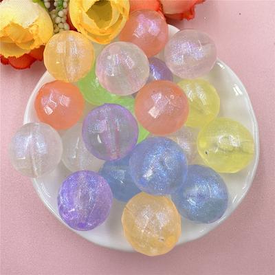 Perline Sciolte Accessori Gioielli Fai da Te Gioielli Acrilici Finemente Scintillanti 20pz Materiali Perline Fluorescenti 15.7mm Rotonde Per Creazione Braccialetti Orecchini