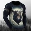 Animal T-Shirts For Mens 3D Wolf Printing Short Sleeve Tops Fashion Personality T Shirt Loose Oversized Tees Shirt Men Clothing