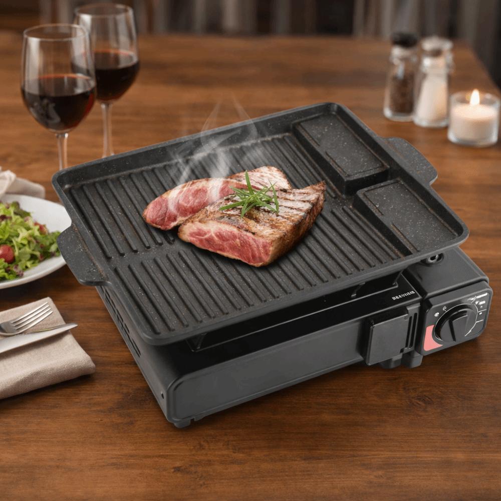 Non-stick Korean-style Barbecue Pan Rectangular Grill Tray Multifunctional Barbecue Plate Picnic
