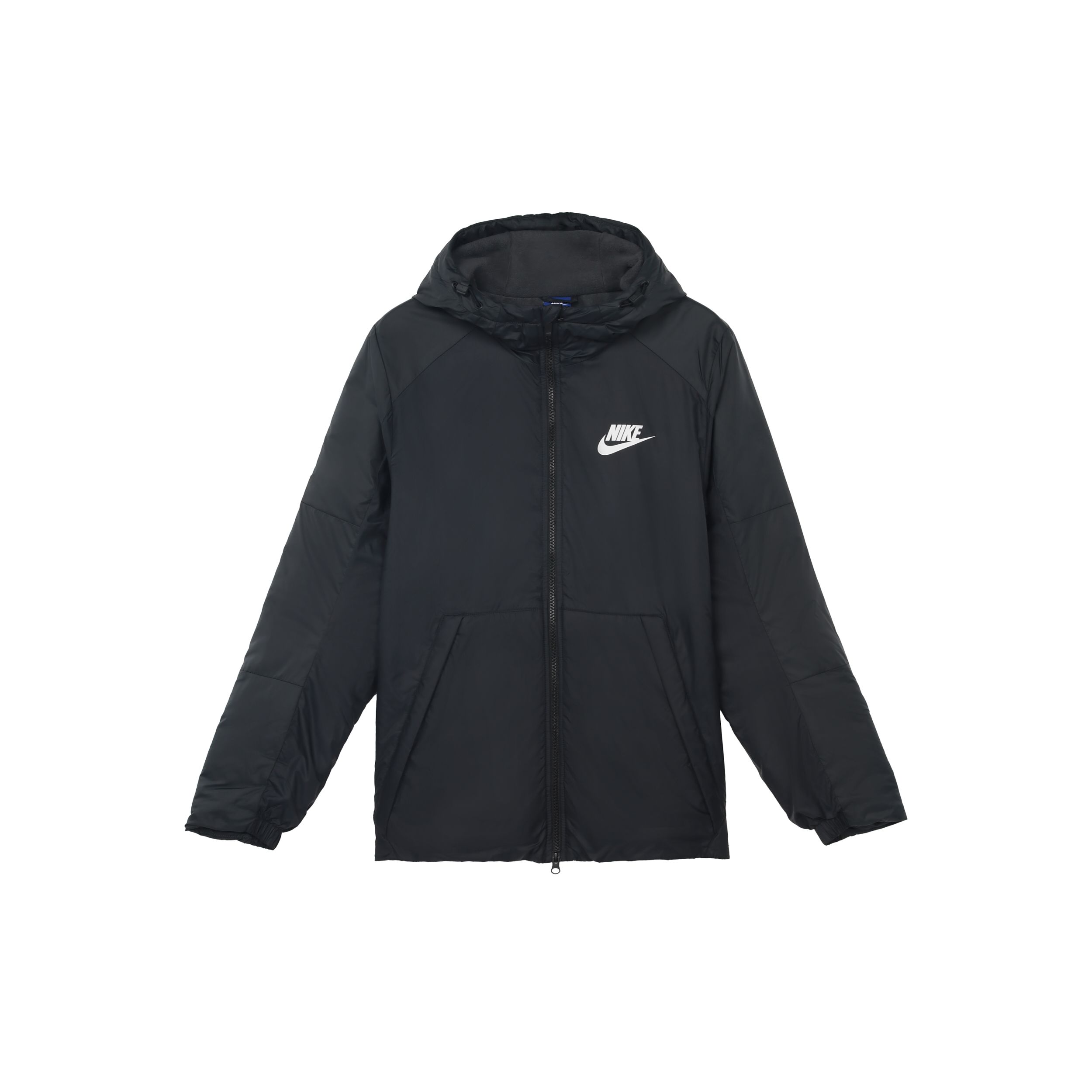 Nike Casual Sport Warm Hooded Cotton Jacket Men Outerwear Black AJ7957-010 S
