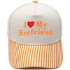 My Boyfriend Love Embroidery Truck Driver Baseball Cap Retro Color Matching Men's and Women's Casual Sun Hat