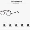 Retro Small Oval Photochromic Blue Light Blocking Myopia Glasses Metal Frame Blue Light Blocking Near Sight Glasses 0 To -4.0