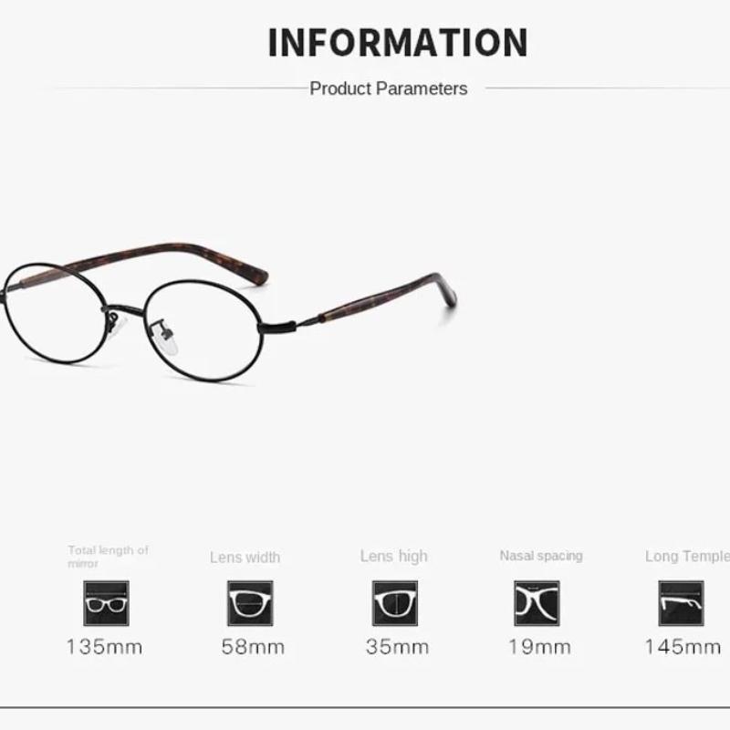 Retro Small Oval Photochromic Blue Light Blocking Myopia Glasses Metal Frame Blue Light Blocking Near Sight Glasses 0 To -4.0