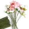 OrgMemory Artificial Flower Stems 100 Pieces 25cm 2mm Bendable Floral Craft Support Wire for DIY Bouquets Modeling and Gift