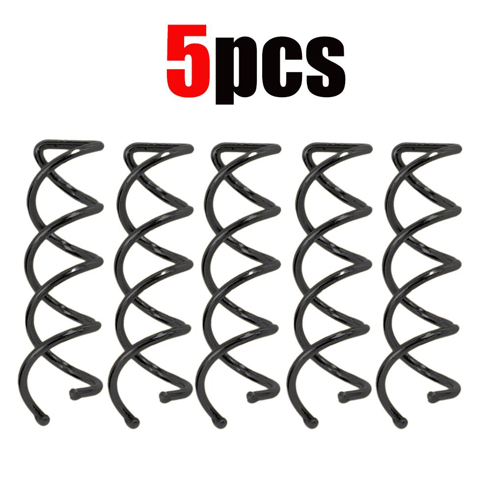 

5pcs Hair Fairy Spiral Bobby Pin Clips Twist Barrette Hairpin Ornaments Fork Bridal Headwear Sunmmer Accessories for Ladies Girl чёрный