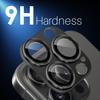 NORTHJO For iPhone 16 Pro Max/16 Pro Integrated Camera Lens Protector CD Vein Metal Frame+Tempered Glass Lens Film