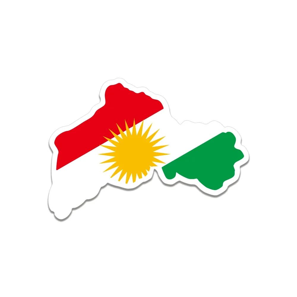 Kurdistan Kurdere Kort Kreative Klistermærker Bilrude Side Motorcykel Flag Kort Vinyl Dekaler Bilkarosseri Dekoration Klistermærker Tilbehør