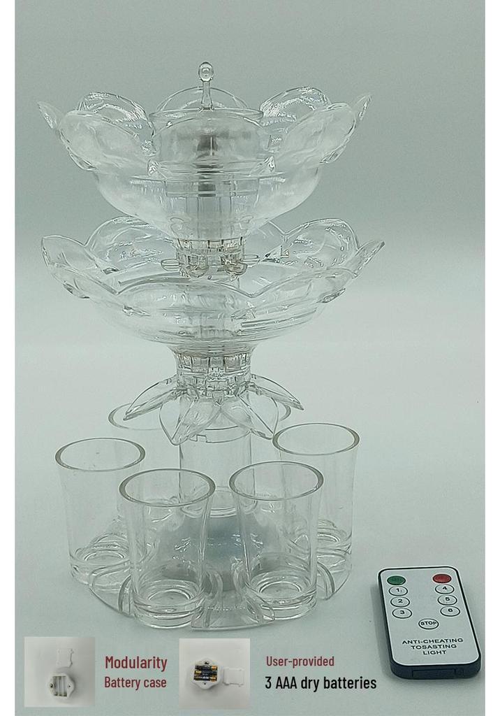 Set Decanter Lotus di Terza Generazione con Sei Bicchieri - Strumento per la Preparazione di Cocktail