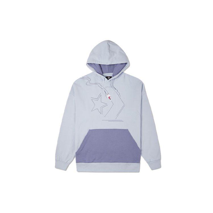 Converse Sweatshirts Women's Light Blue Hooded Thickened Regular 10023515-A01