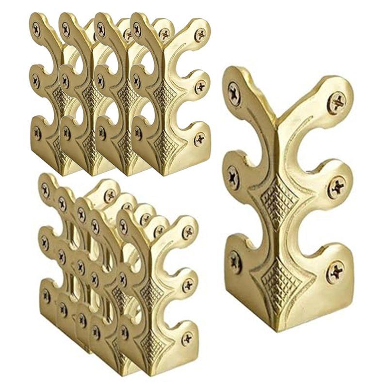 

AEE4-10PC Skiffers Baseboard Corner Protectors,Solid Brass Skirting Board Protectors,Baseboard Corner Protectors