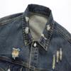 Herbst Herren Jeansjacke Herren Retro Distressed Jacke Männlich Lässig Hip Hop High Street Gewaschene Mäntel Mode Locker Paar Oberbekleidung