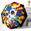 1pc Skull Pop ArtAutomatic Open/close, All-Season Portable Folding Umbrella for Friends, Travel, Everyday, Events - Compact Parasol, Outdoor