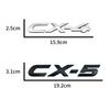 Car 3D ABS Plastic Chrome Silver/Black CX4 CX5 CX-4 CX-5 Logo Car Side Fender Rear Trunk Emblem Sticker For Mazda Accessories h6