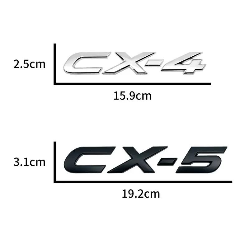 Car 3D ABS Plastic Chrome Silver/Black CX4 CX5 CX-4 CX-5 Logo Car Side Fender Rear Trunk Emblem Sticker For Mazda Accessories h6