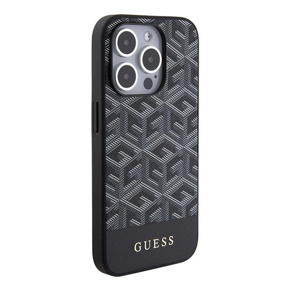 Guess Guhmp15Lhgcfsek Iphone 15 Pro 6.1 Czarny/Black Hardcase Gcube Stripes Magsafe