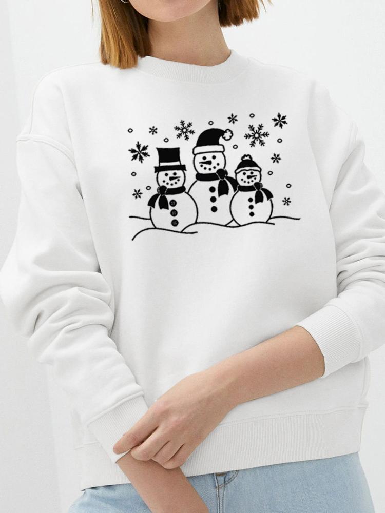 

Новорічний Різдвяний Светр Новорічний Мультяшний Одяг Модний Принт Кругла Горловина Пуловер Жіночий Одяг Жіночий Графічний Світшот XL